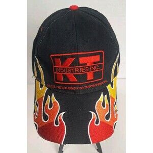 KT Industries Baseball Cap Hat Flames Strapback Flames
